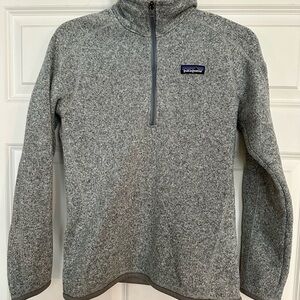 Patagonia Men's Zip-Up Sweater in Light Gray